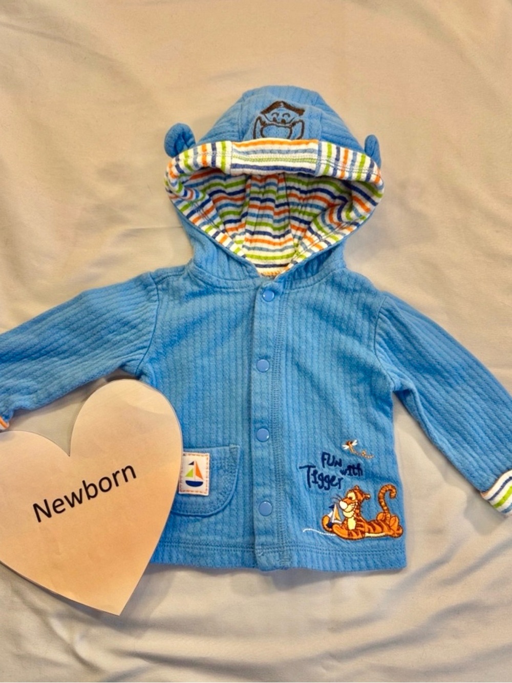 Disney - Striped Baby/newborn Jacket with Tigger Design